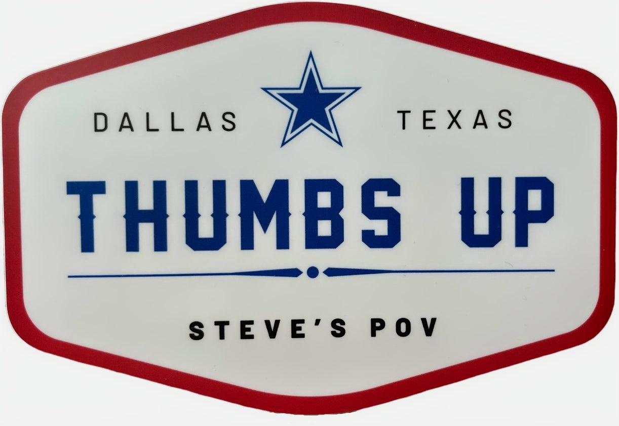 テキサスサムズアップステッカー Texas Thumbs Up Sticker (S34)