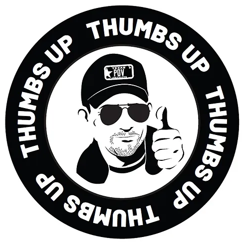 THUMBS UP丸いステッカー "Boss" Thumbs Up Round Sticker (S35)