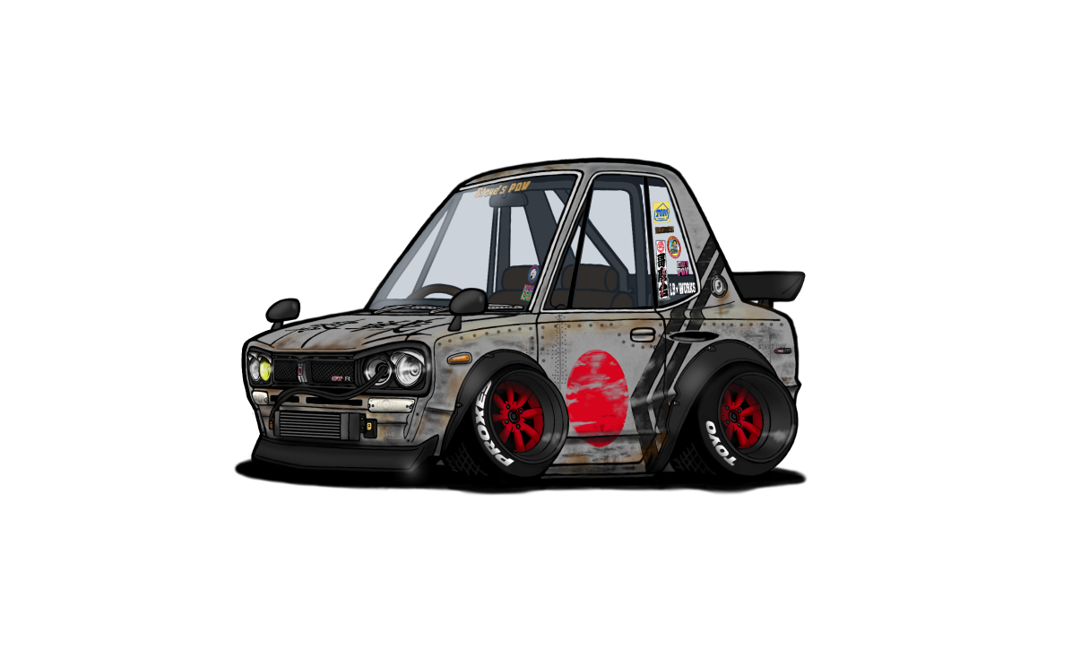 ハコスカオリジナルステッカー Hakosuka Original Sticker (S39)