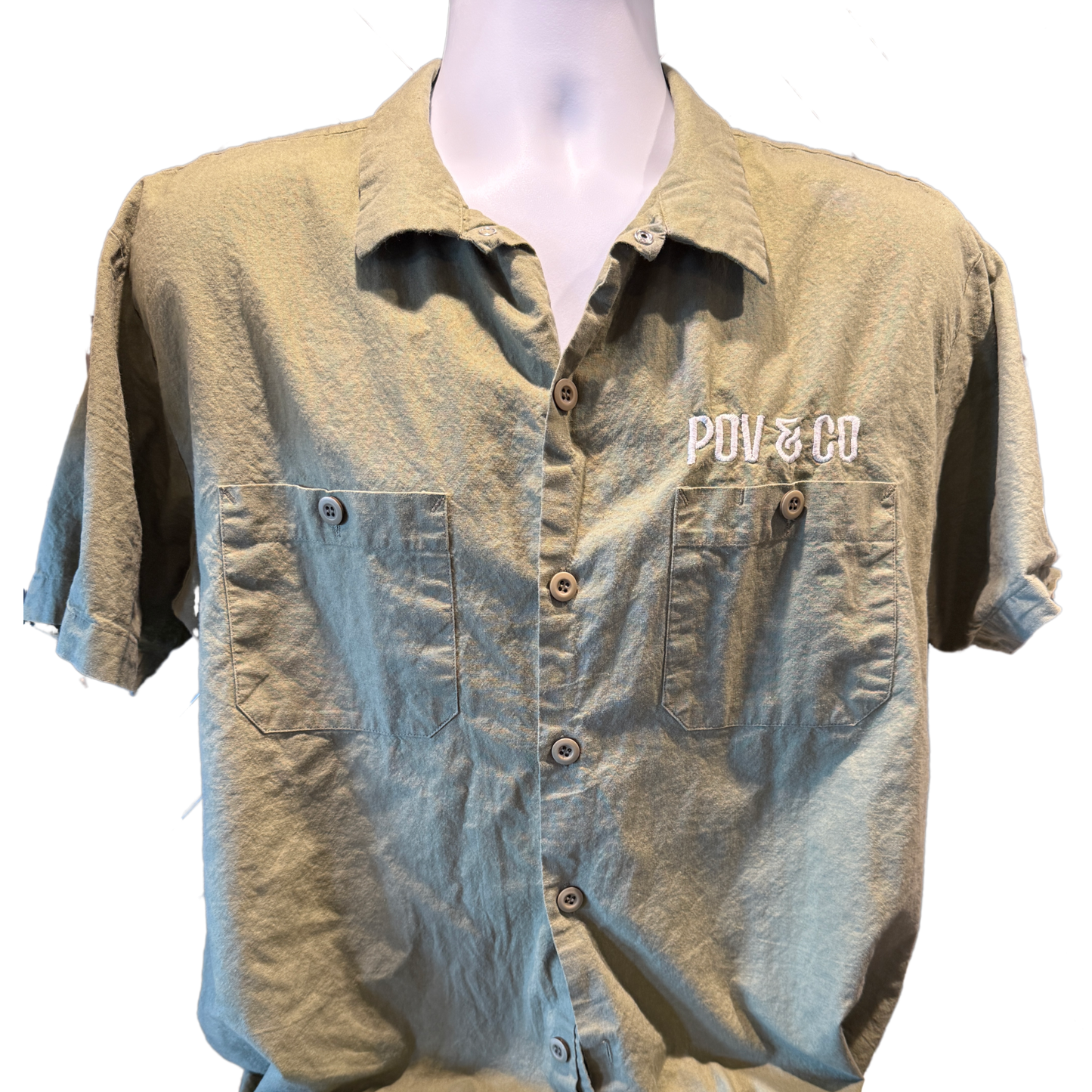 サムズアップPOVガレージ オリジナルワークシャツ POV Garage Official Work Shirts (W01)