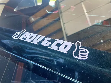 POV & CO ダブル Thumbs Up デカールステッカー Double Thumbs Up Decal (S26)